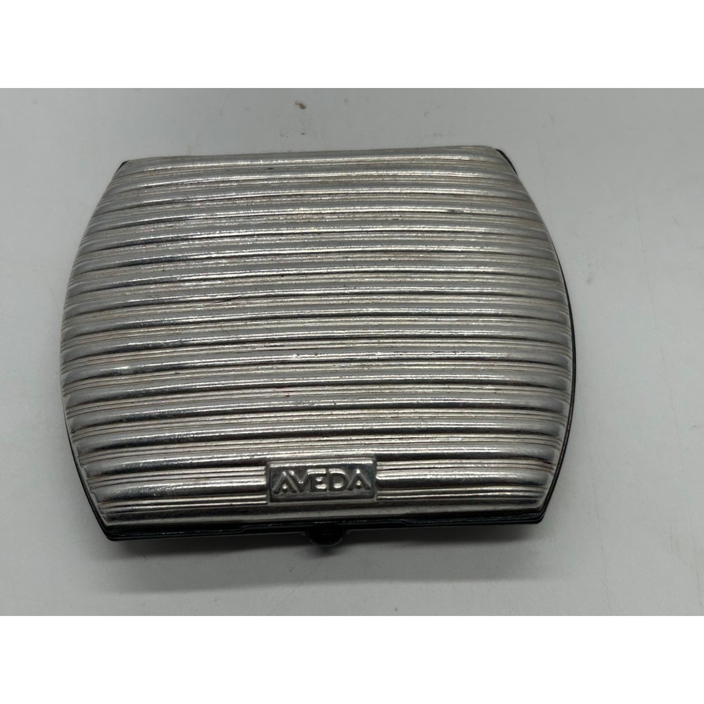 Vintage 80s AVEDA Customized Colour Compact Silver Metal Rare!
